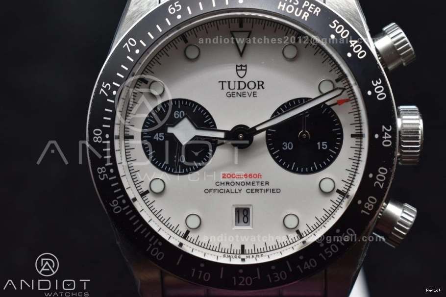 Bay White 1:1 on SS TWS Dial A Resilient Bracelet Black SS Best Edition Chrono 522 0722